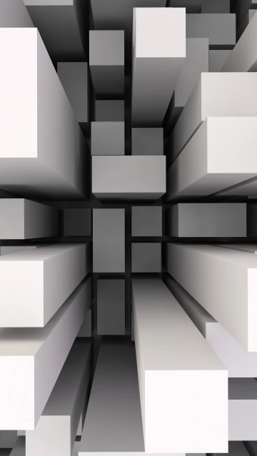 Abstract 3D Block Tunnel