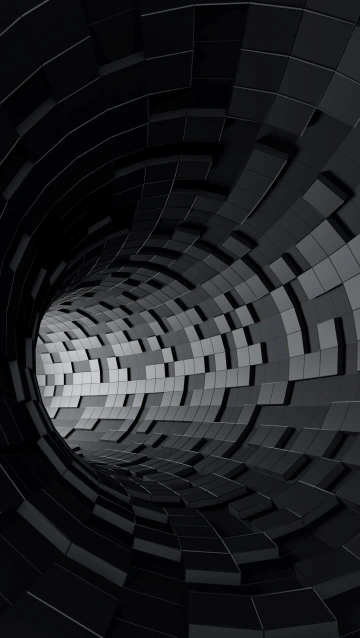 Abstract Black Tunnel