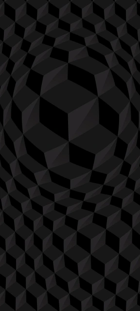 Black 3D Cube Pattern