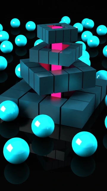 Blue Cubes and Spheres