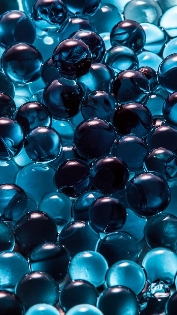 Blue Gel Beads Closeup
