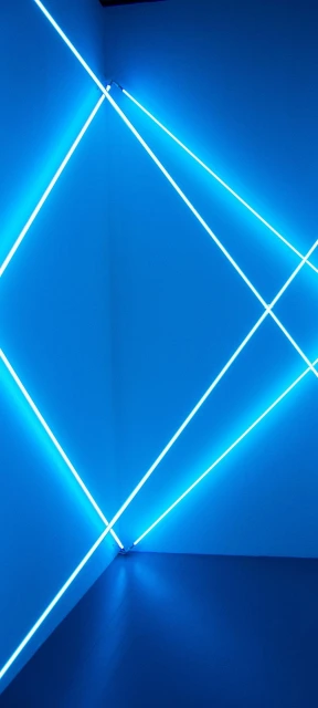Blue Neon Light Installation