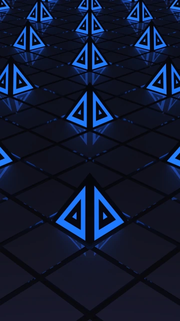 Blue Triangle Pattern Background