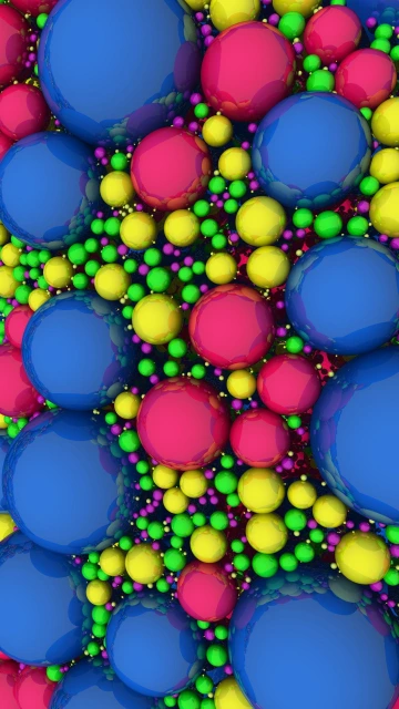 Colorful 3D Spheres Pattern