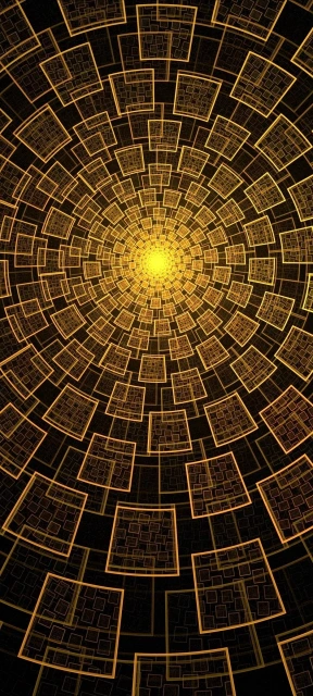 Golden Geometric Pattern