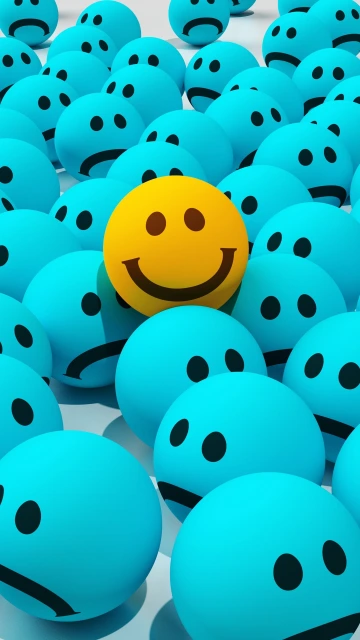 Happy Face Among Sad Ones