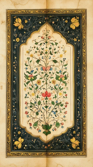 Islamic Floral Manuscript Illumination