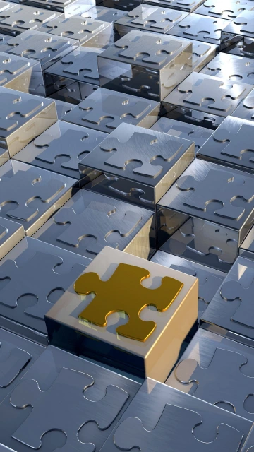 Metal Puzzle Piece Highlight