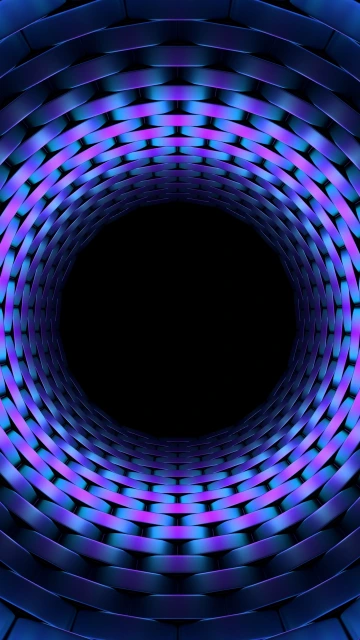 Neon Ring Tunnel Background