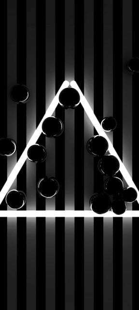 Neon Triangle with Balls
