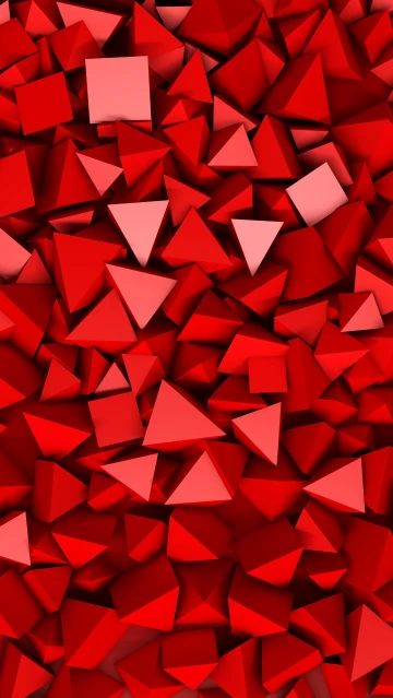 Red Geometric Shapes Background