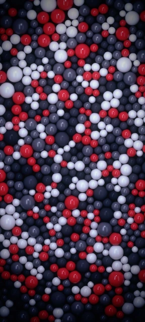 Red White Black Balls Pattern