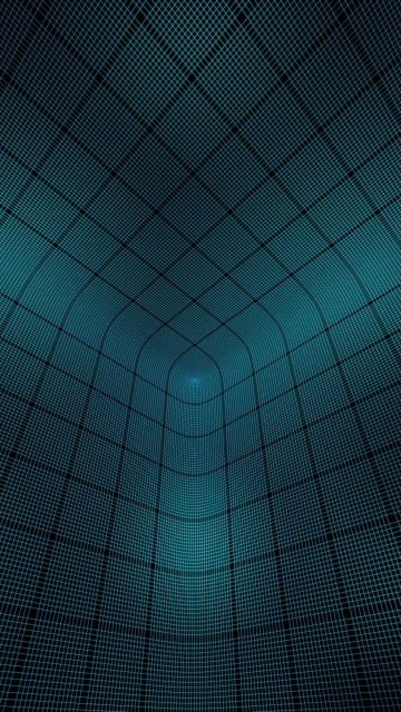 Teal Grid Tunnel Pattern
