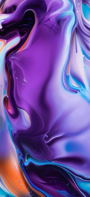 Abstract Purple Blue Fluid Art