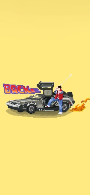 Back to the Future Pixel Art