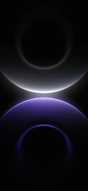 Black and Purple Glowing Rings