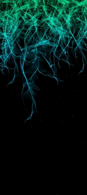 Black Green Waves Background