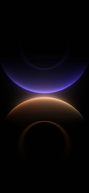 Blue and Orange Glowing Circles