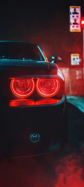 Car Back Lights Background