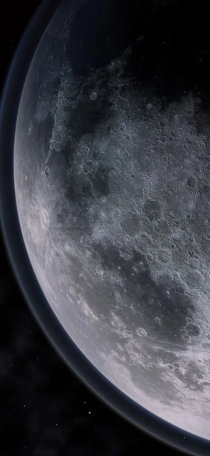 Cratered Moon Surface