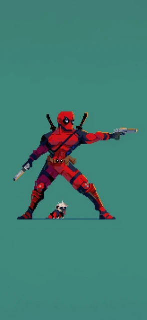 Deadpool Pixel Art Character