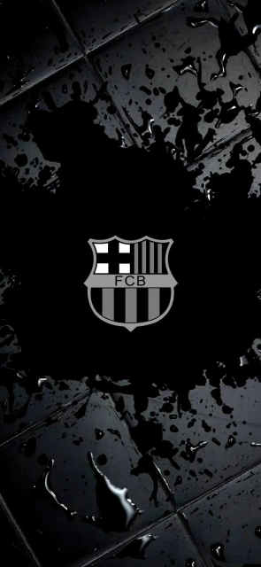 FCB logo on black tiles