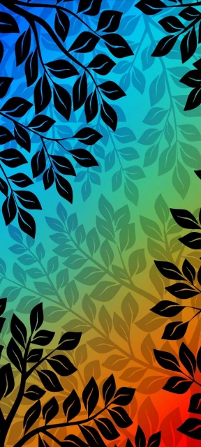 Gradient Leaves Background