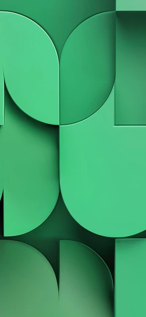 Green Abstract Geometric Shapes