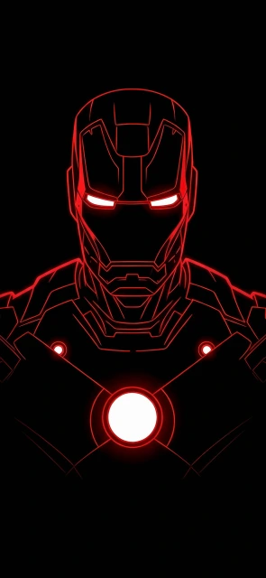 Iron Man Red Outline