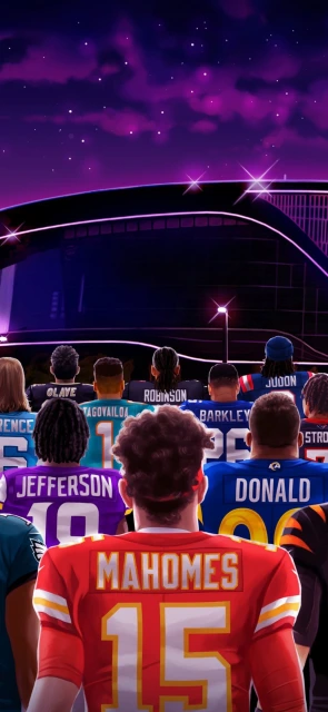 Mahomes and NFL players jerseys