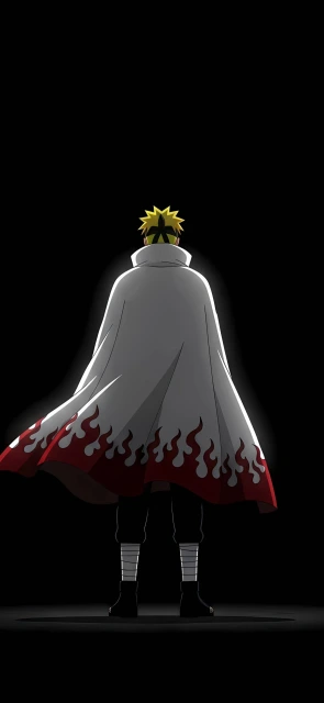 Naruto Uzumaki Hokage Cloak Back View