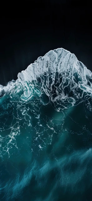 Ocean Wave With White Foam