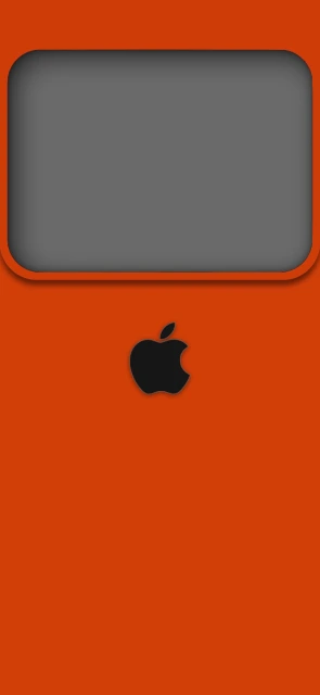 Orange Background With Apple Logo