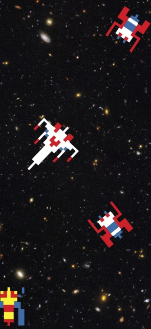 Pixel Aliens in Space