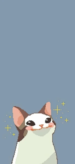 Pixel Art Cat With Sparkles