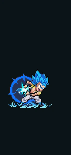 Pixel Art Character Blue Energy