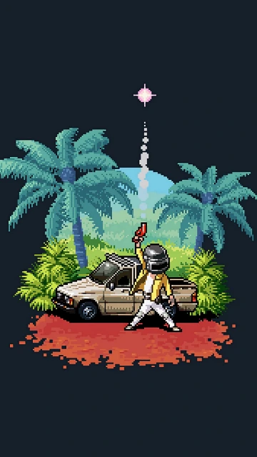 Pixel Art Character With Flare