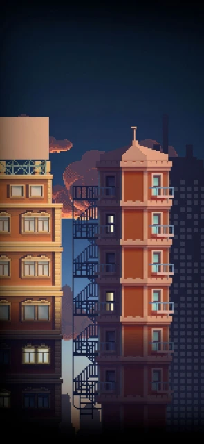 Pixel Art Cityscape Buildings