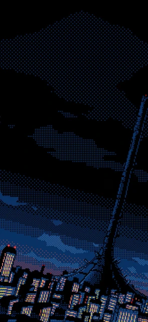 Pixel Art Cityscape Night