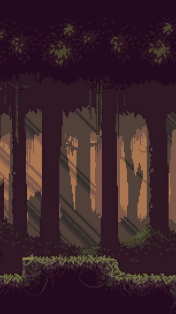 Pixel Art Forest Scene