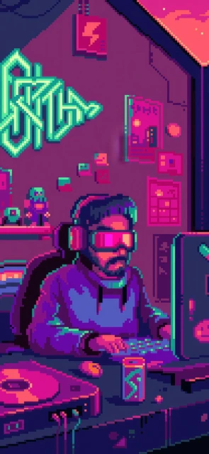 Pixel Art Gamer Setup