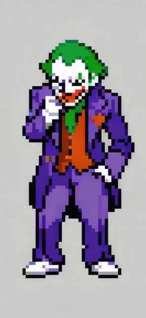 Pixel Art Joker Character