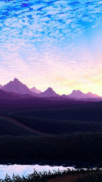 Pixel Art Landscape Mountains