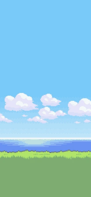 Pixel Art Sky and Grass