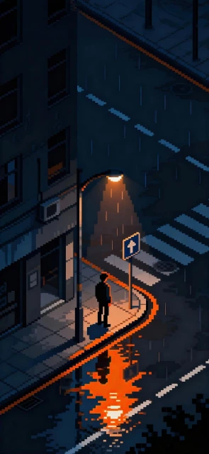 Pixel Art Street Scene