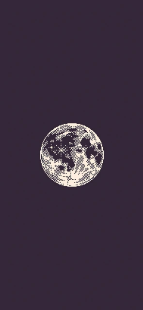 Pixelated Moon Illustration