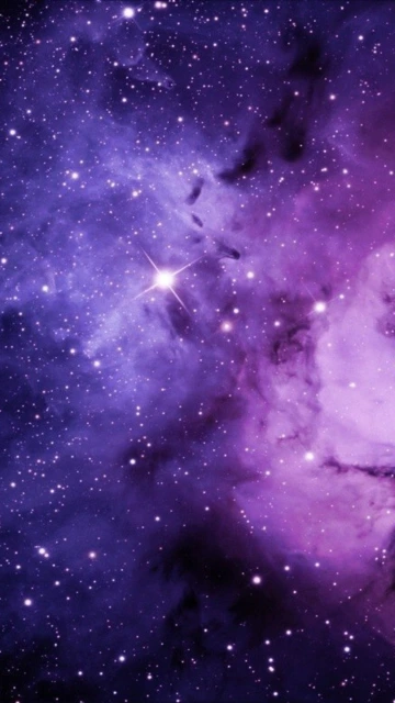 Purple Nebula Starfield Background