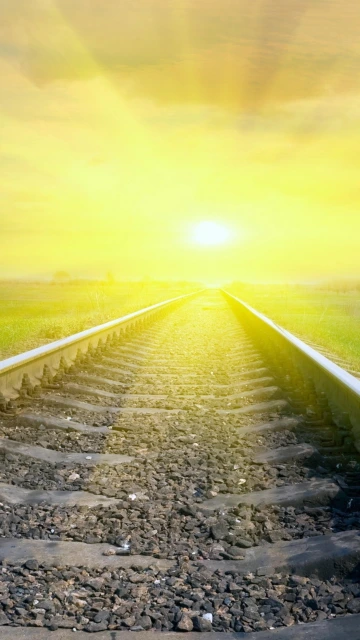 Railway Tracks at Sunrise