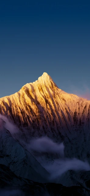 Snowy Mountain Peak at Sunset 2
