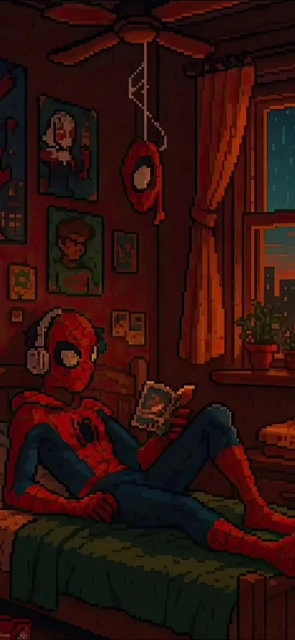 Spider Man Pixel Art Bedroom